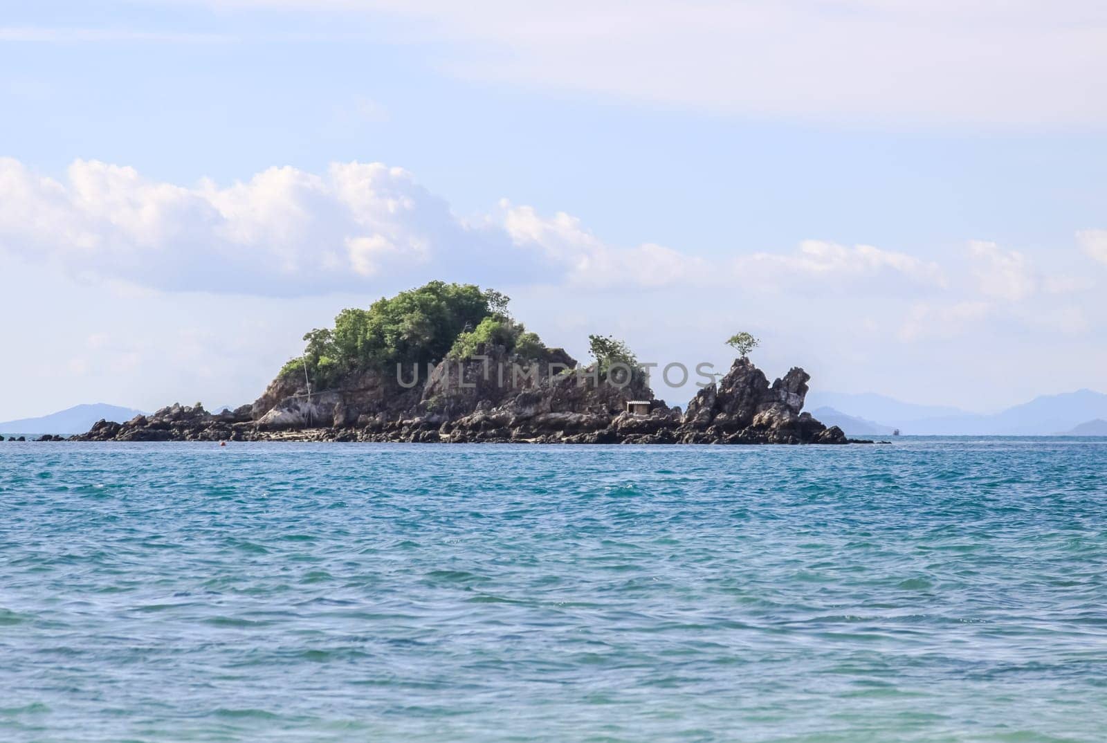 Thailand, the island of Phuket. Rocks off the coast of the sea.