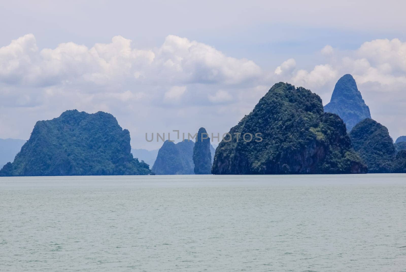 Thailand, the island of Phuket. Rocks off the coast of the sea.