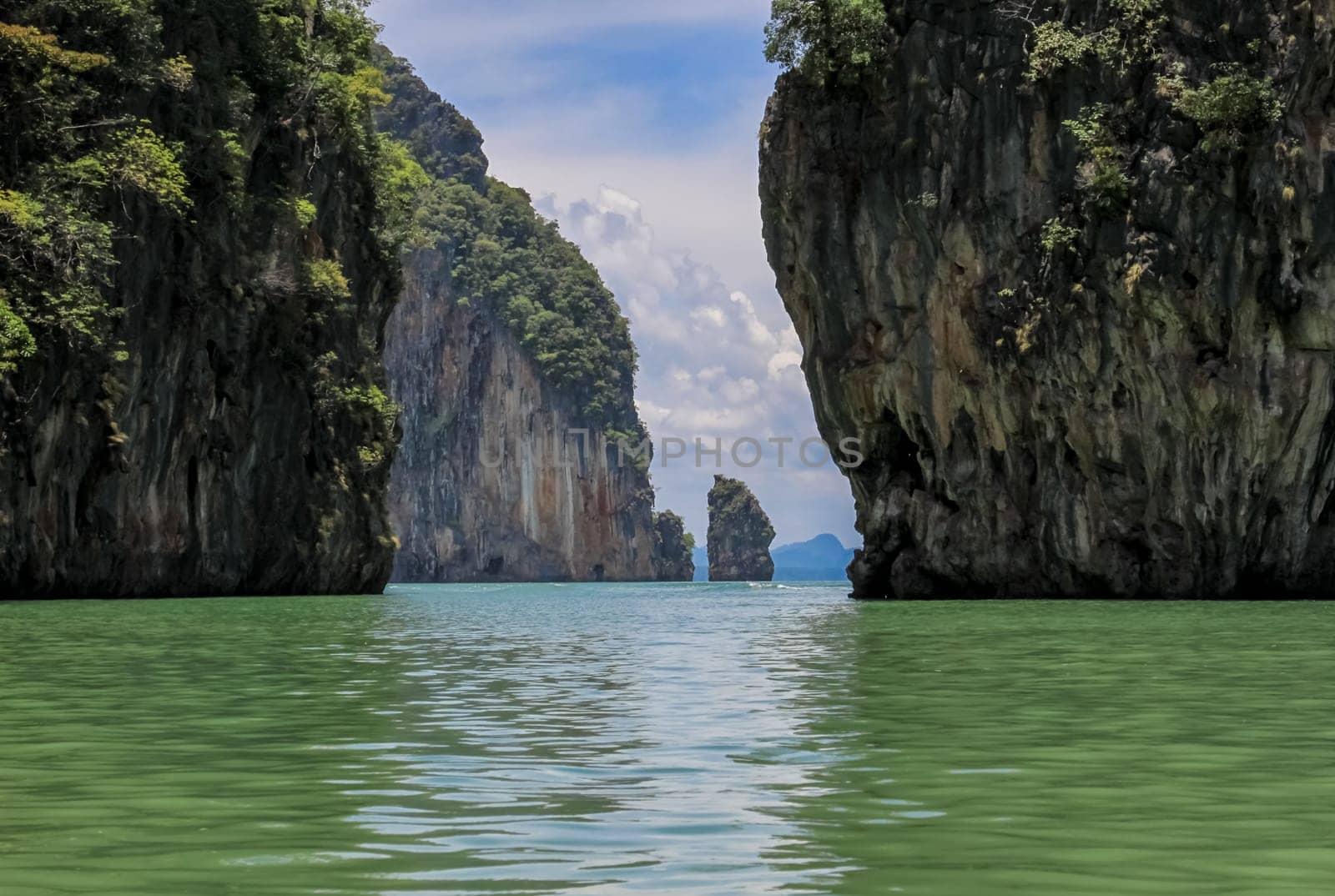 Thailand, the island of Phuket. Rocks off the coast of the sea.