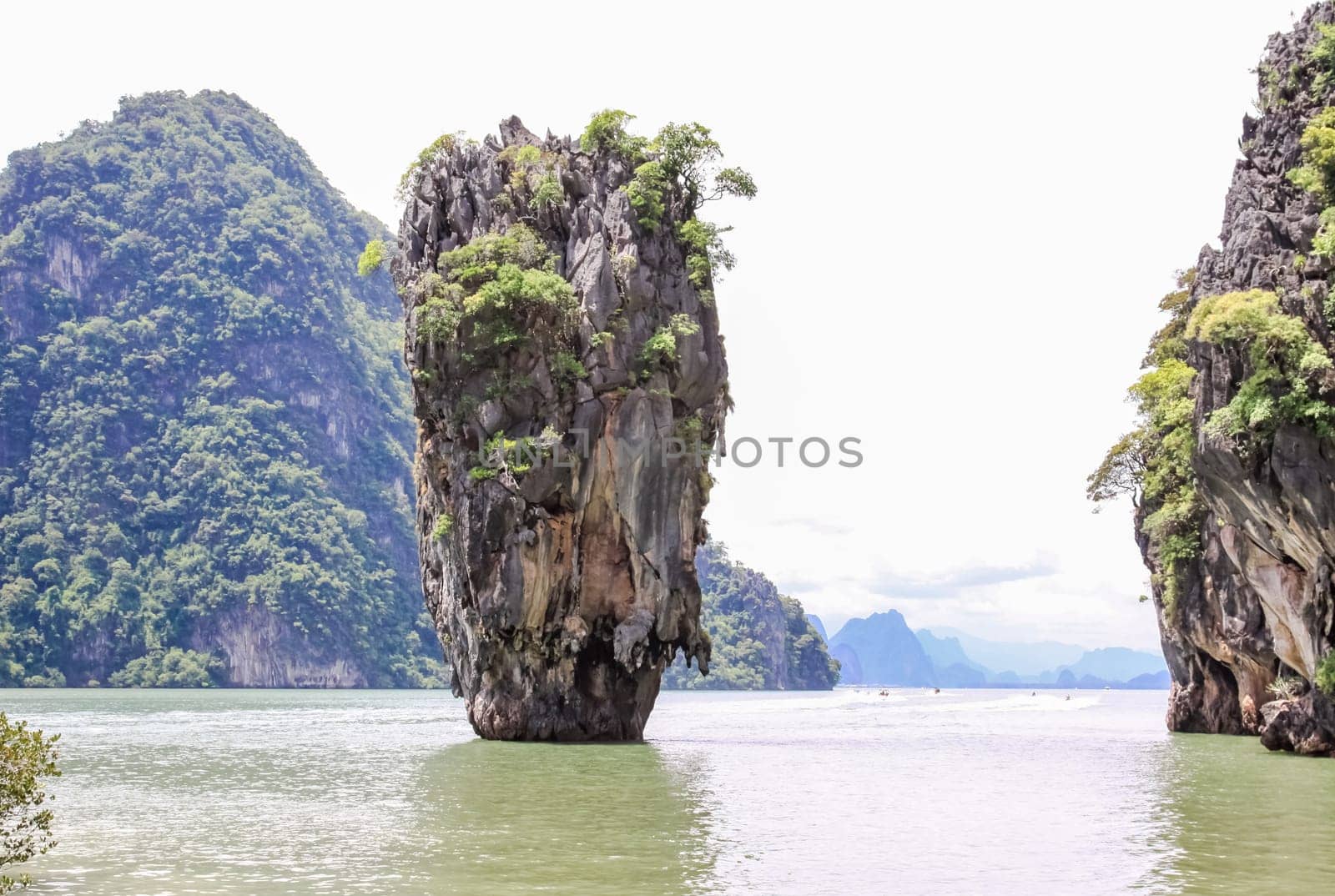 Thailand, the island of Phuket. Rocks off the coast of the sea.