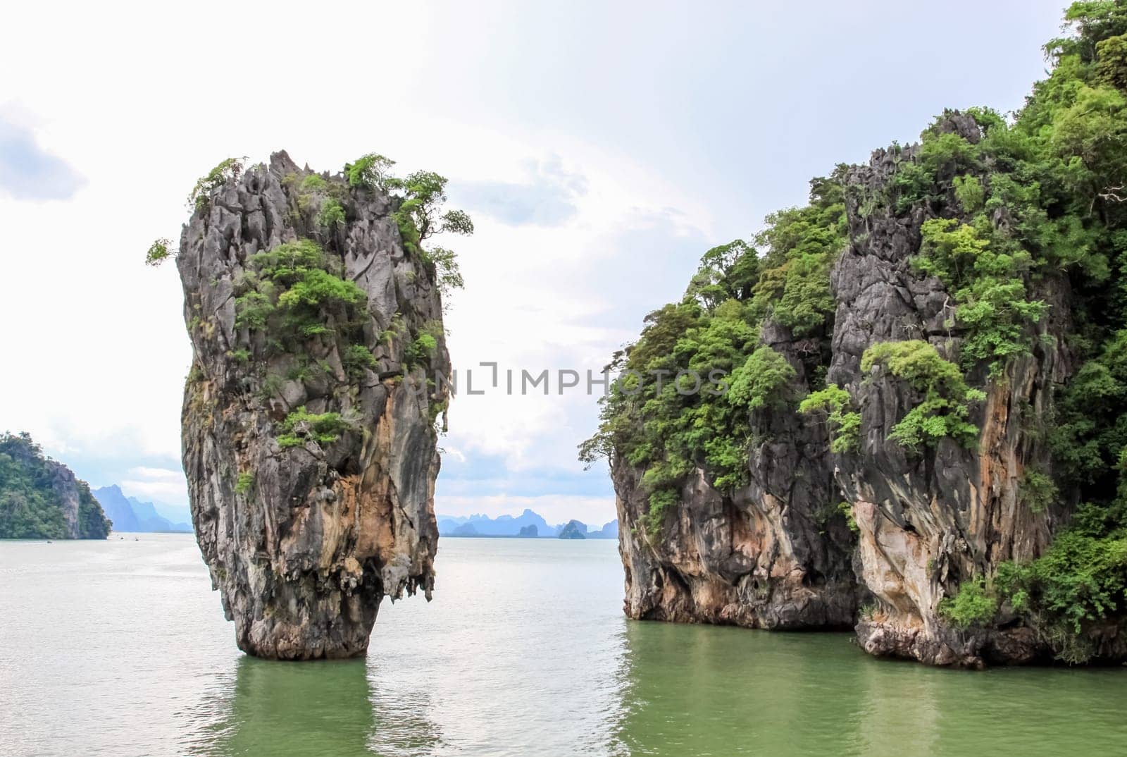 Thailand, the island of Phuket. Rocks off the coast of the sea.