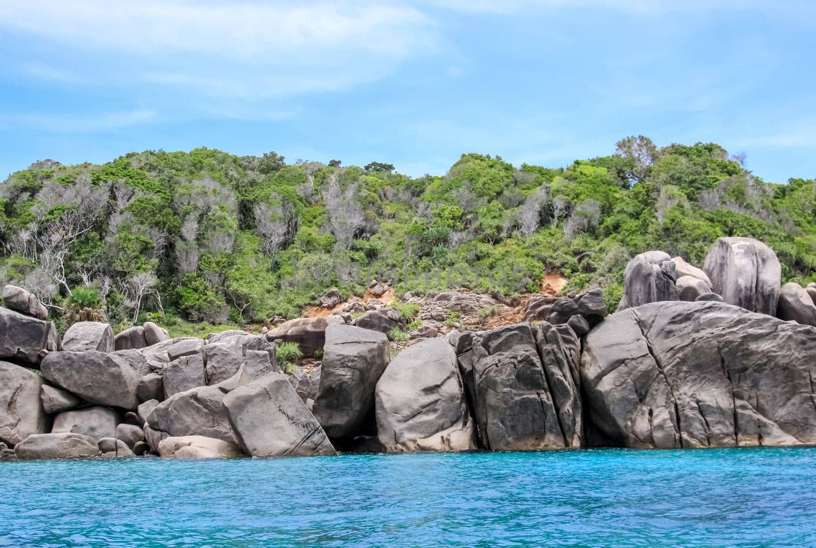 The rocks and hills near Phuket. Beaches of Thailand