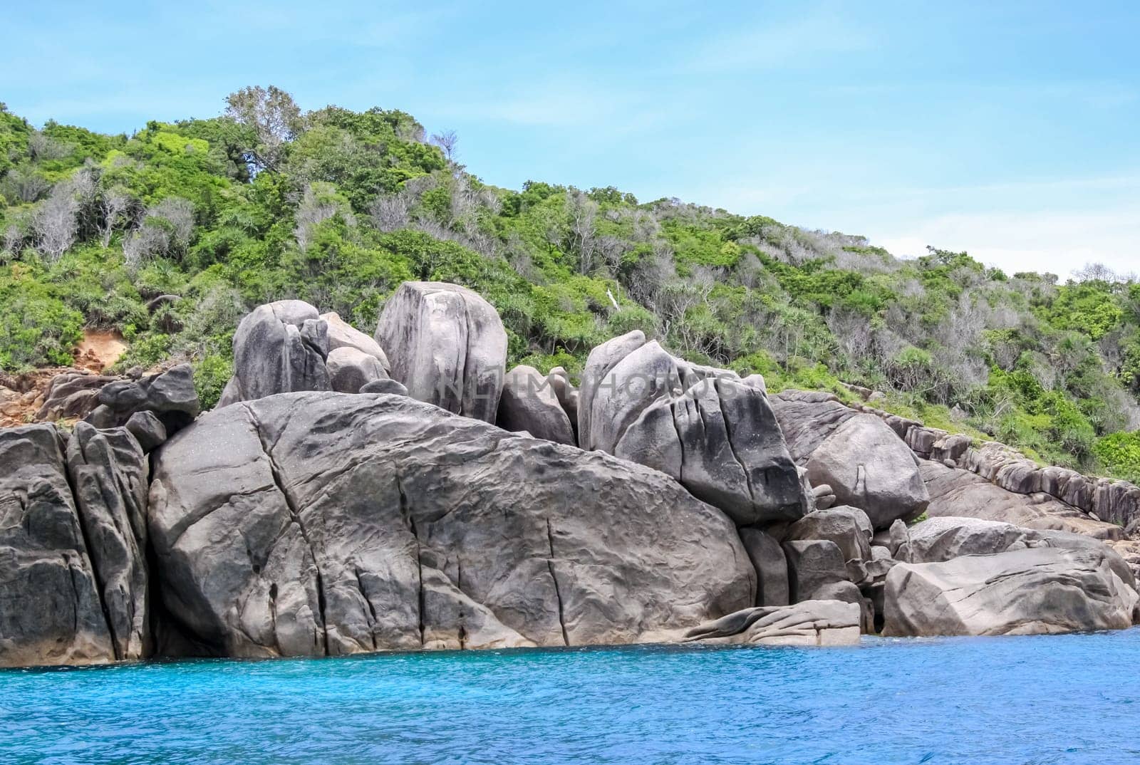 The rocks and hills near Phuket. Beaches of Thailand