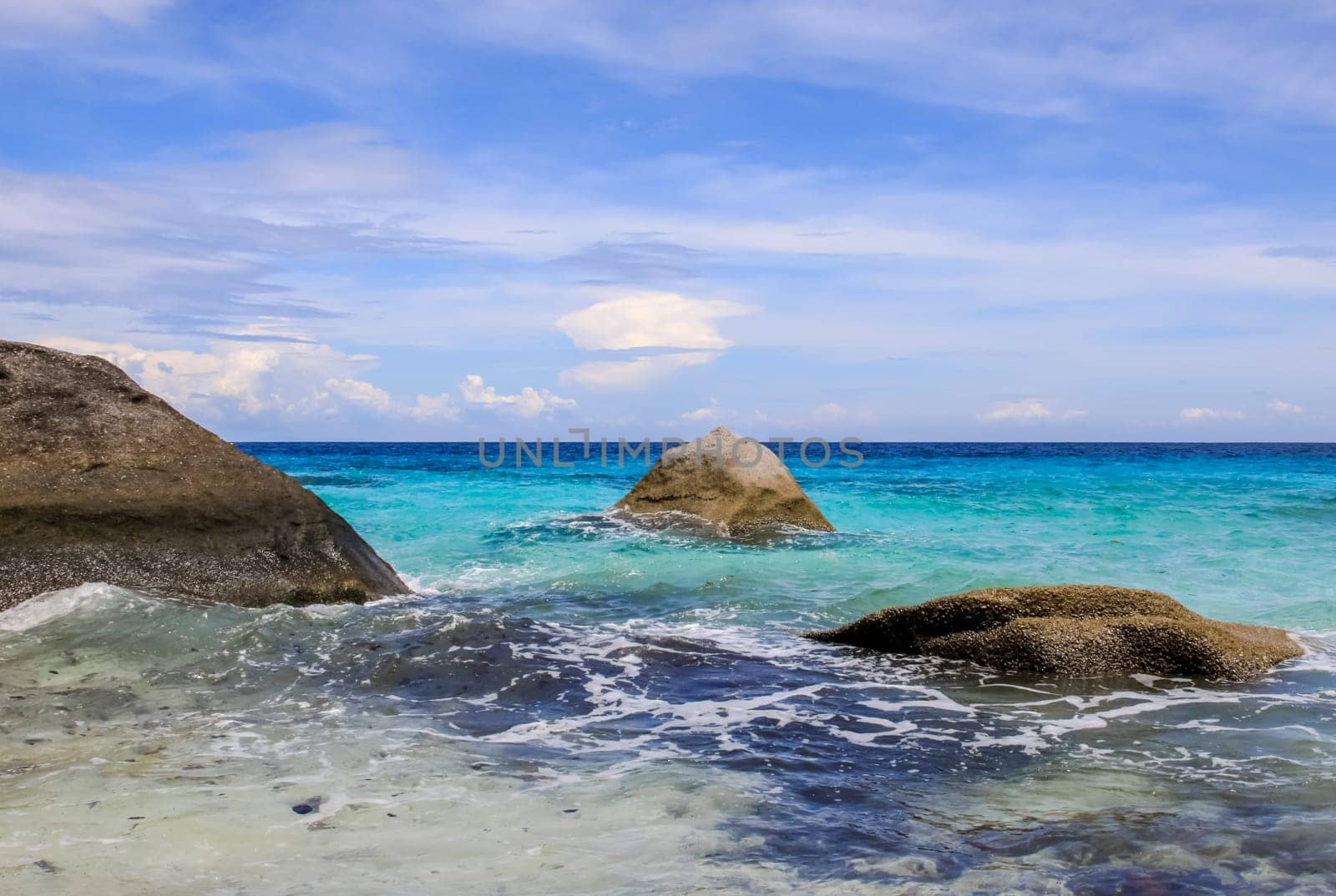 The rocks and hills near Phuket. Beaches of Thailand