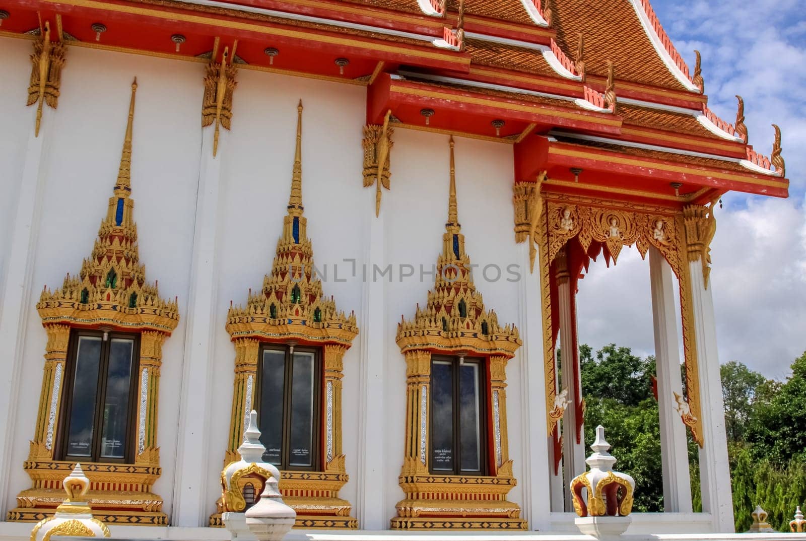 Bangkok, Thailand - August 24, 2018: Temple complexes in Thailand. Buddhist temples in Bangkok