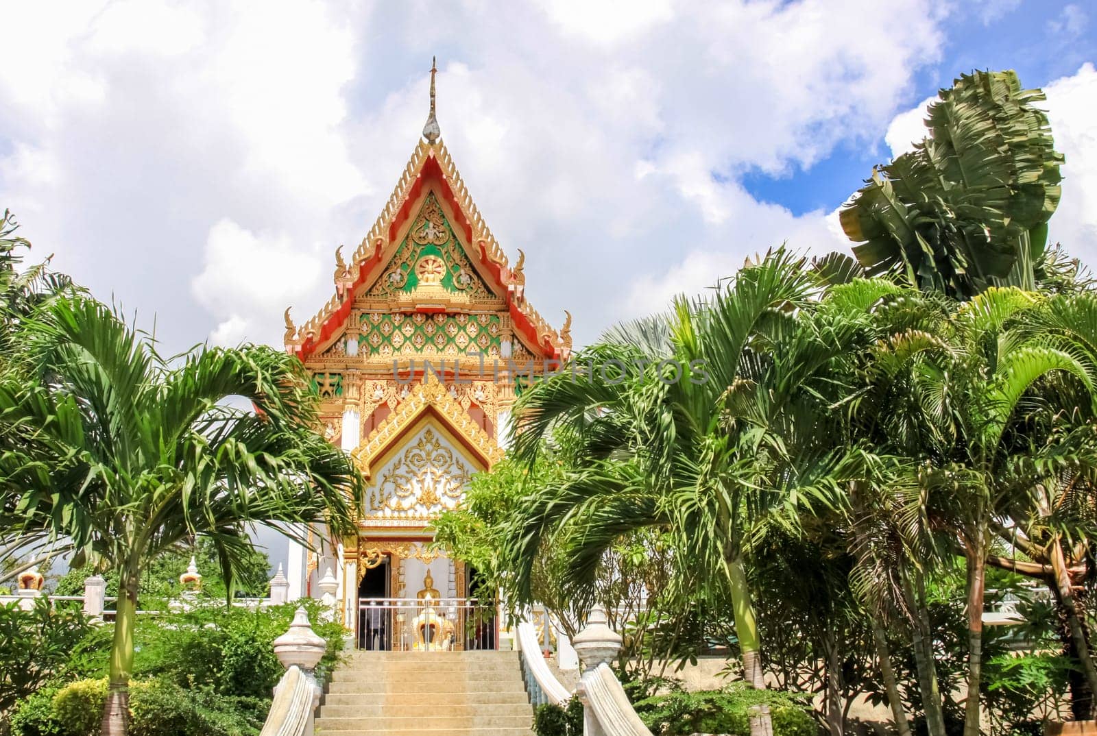 Bangkok, Thailand - August 24, 2018: Temple complexes in Thailand. Buddhist temples in Bangkok