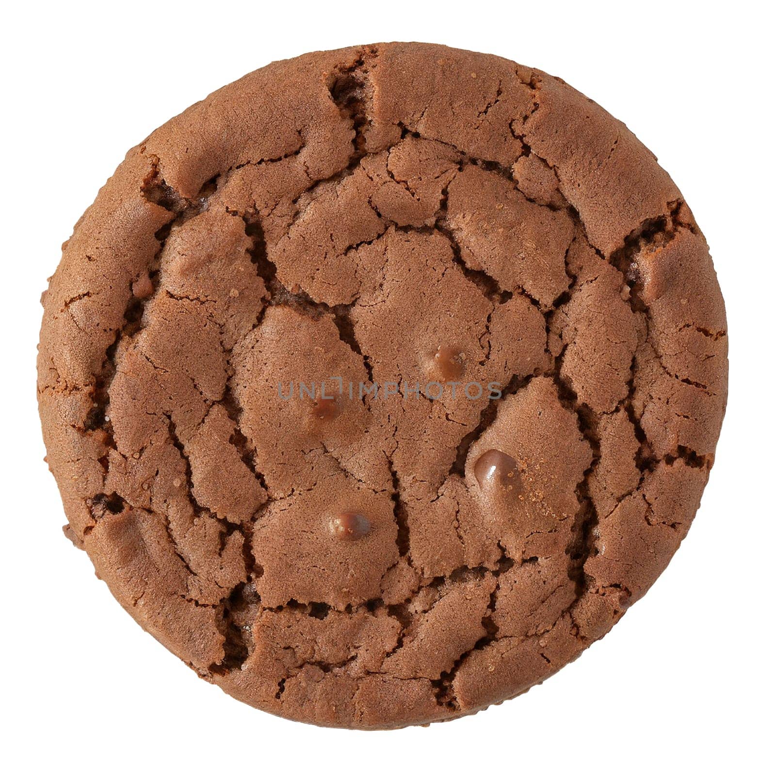 chocolate chip cookie isolated on transparent background. AI generated