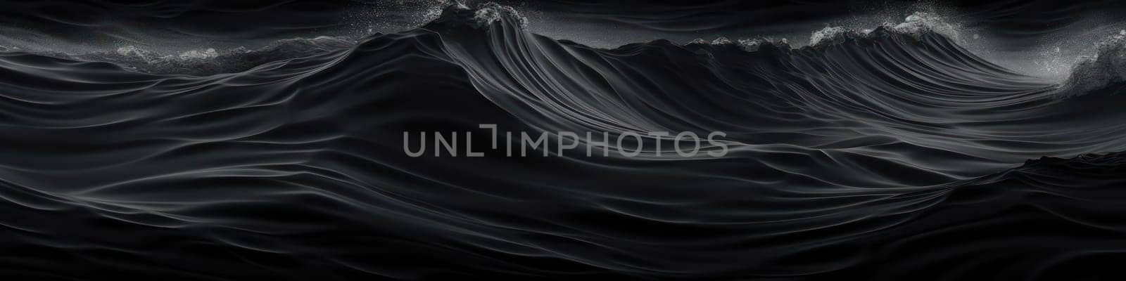 Black water waves abstract background. Generative AI image