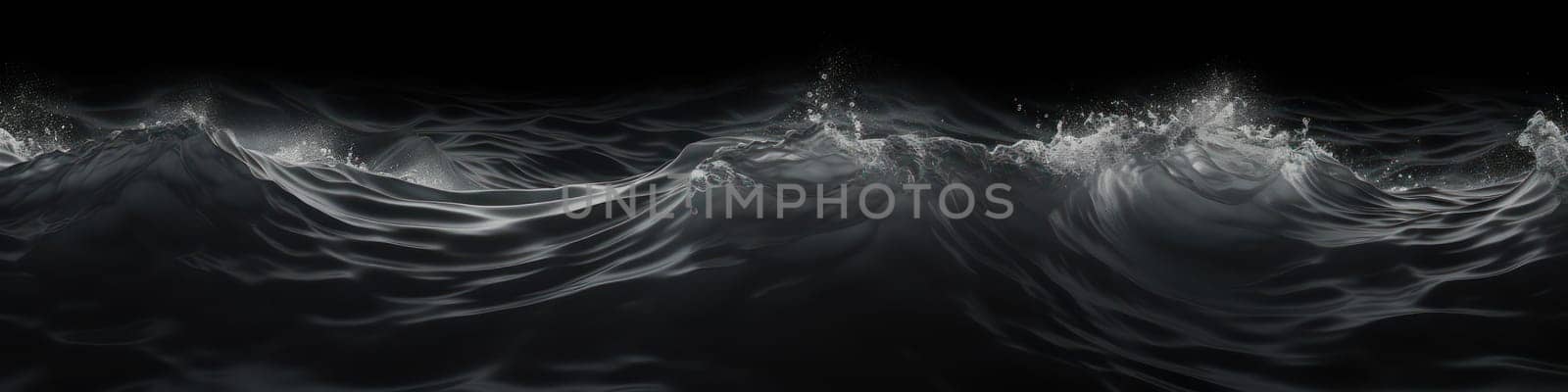 Black water waves abstract background. Generative AI image