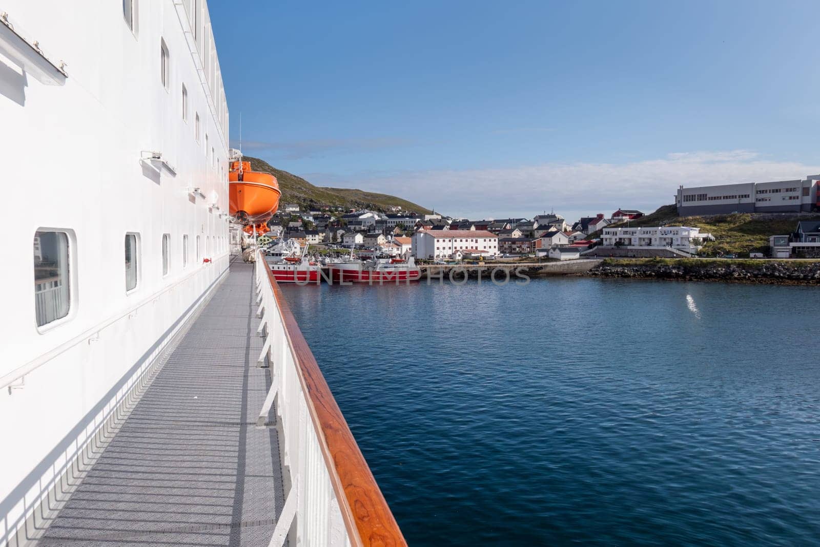 Troms og Finnmark, Honningsvag, view from the cruise ship deck, Norway
