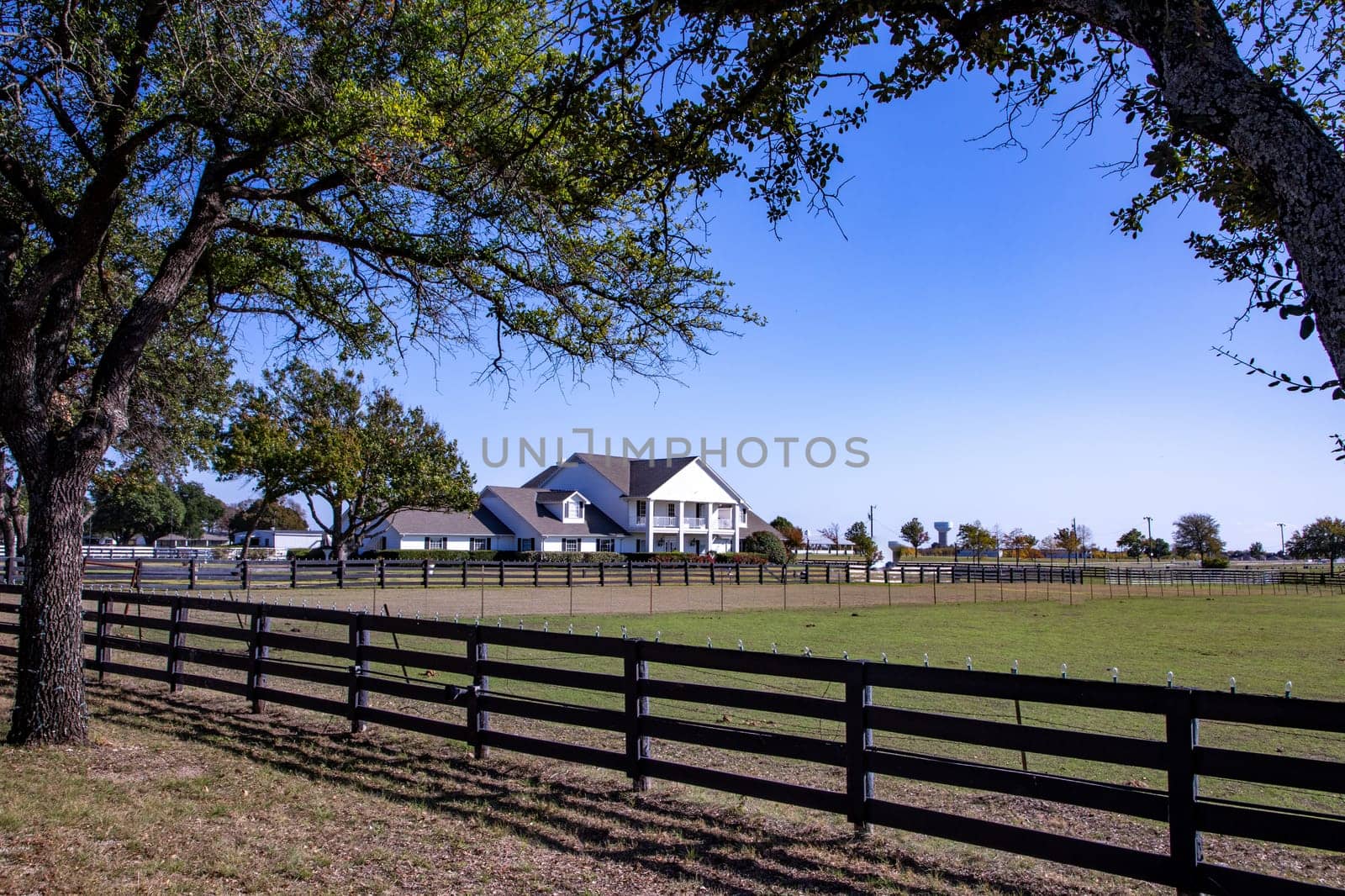 Front view of Southfork Ranch, the ranch of the tv film Dallas