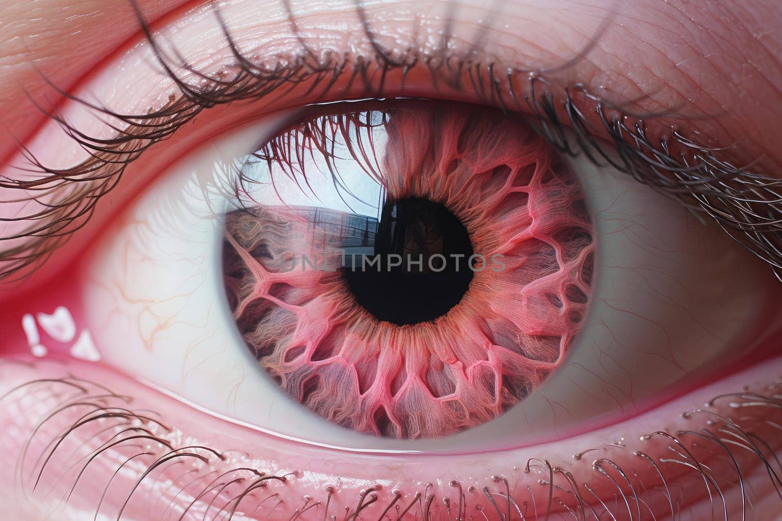 Infectious Rabbit pink eye. Animal pet domestic. Generate Ai