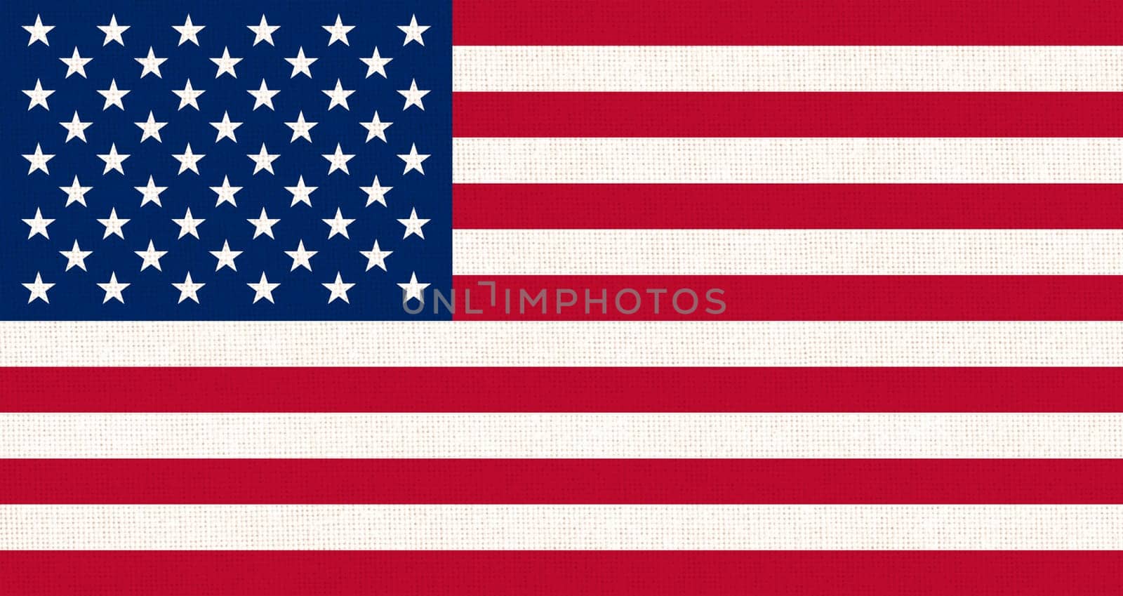 Flag of USA. American flag on fabric surface. Fabric Texture. National symbol. United States of America. 50 states. American national flag. Illustration of national symbol