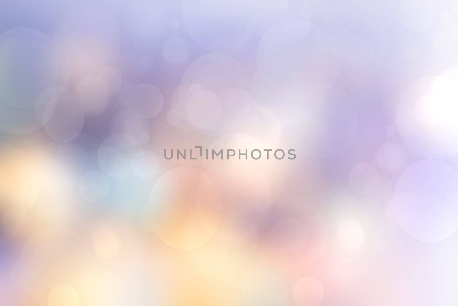 Colorful party background. Abstract pastel blue turquoise pink yellow texture with blurred bokeh lights and soft color circles. Beautiful backdrop for design of invitation for various holidays. Card concept.