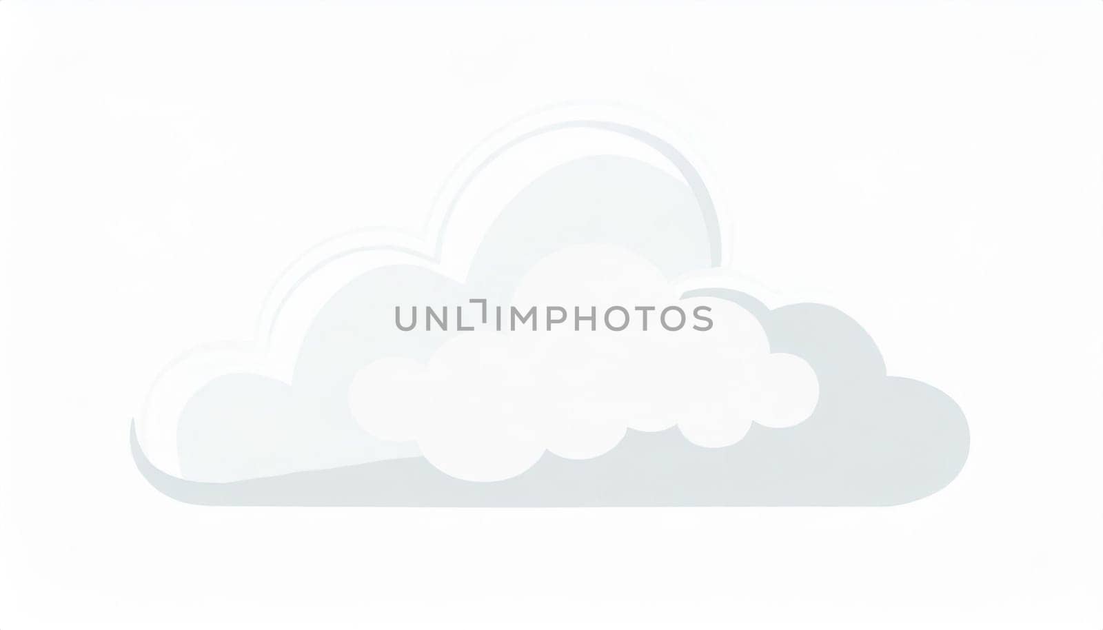 Illustration of a fluffy cloud isolated on a white background