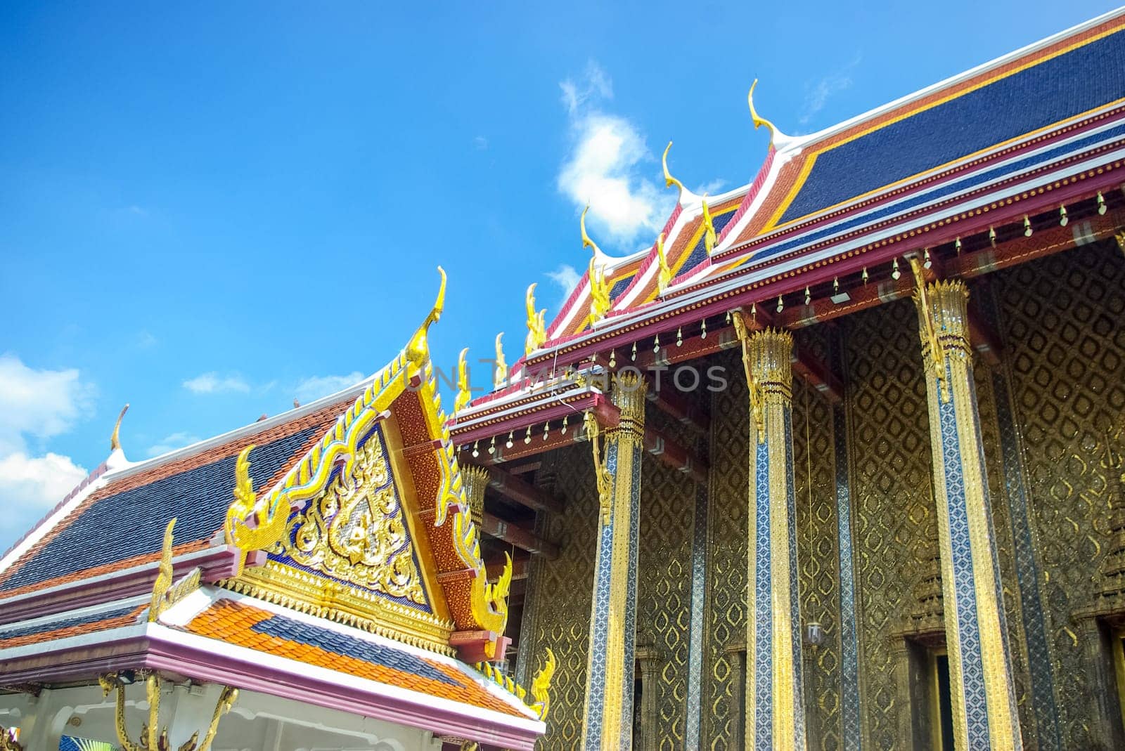 Bangkok, Thailand - August 24, 2018: Temple complexes in Thailand. Buddhist temples in Bangkok