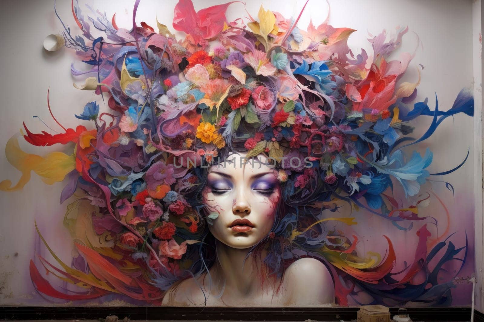 Elegant Modern deer art. Decoration design fashion. Generate Ai