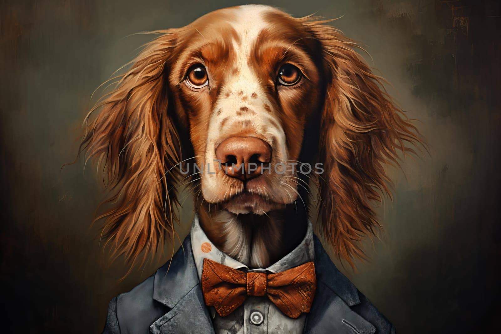 Clever dog animal. Education funny. Generate Ai