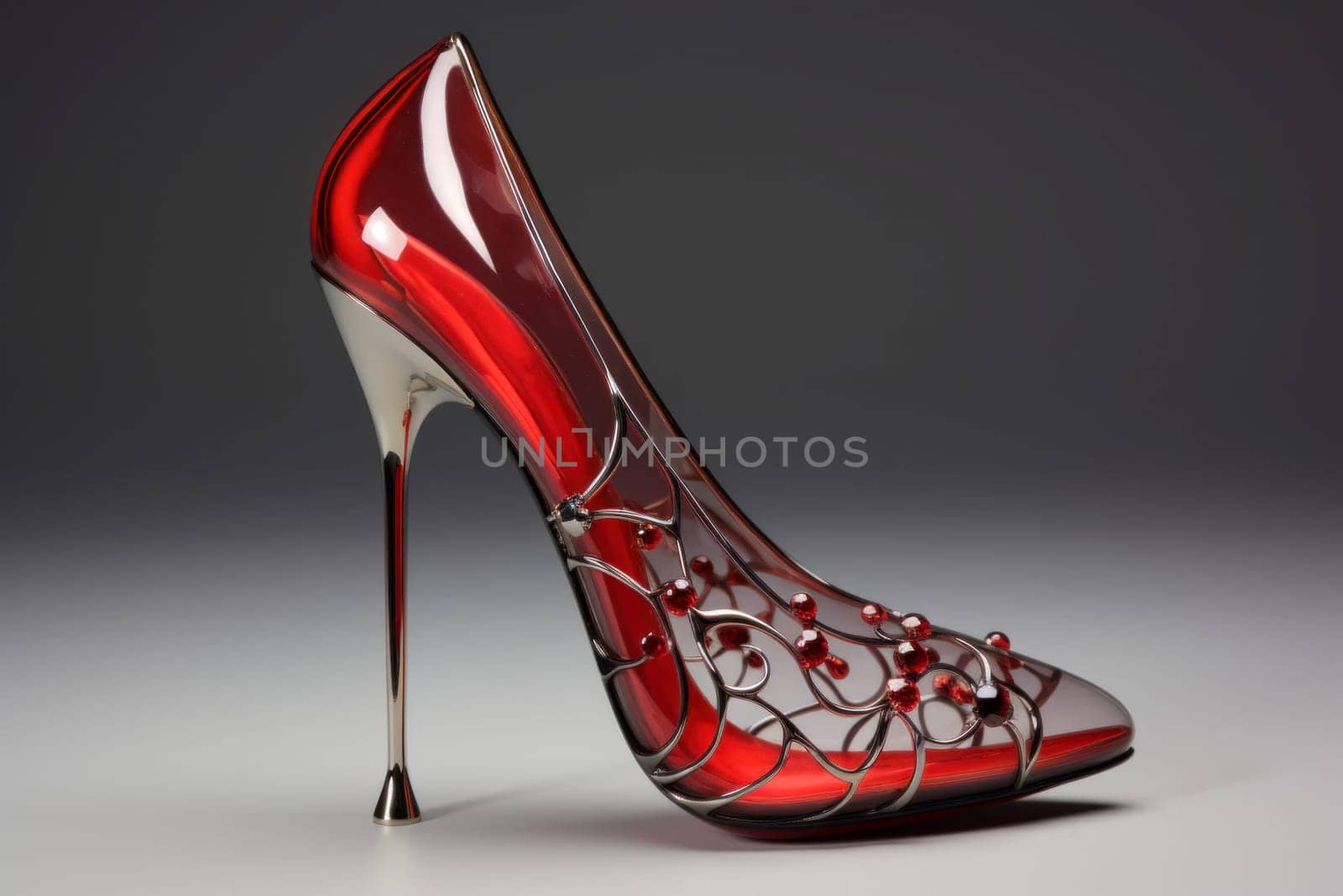 Stylish Woman stiletto heels. Happy girl. Generate Ai