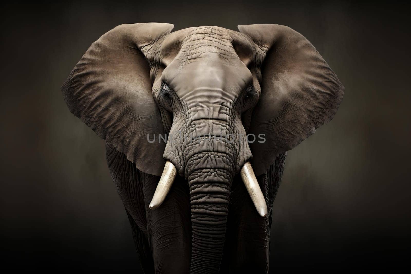 Verdant Jungle elephant nature. Water trunk. Generate Ai