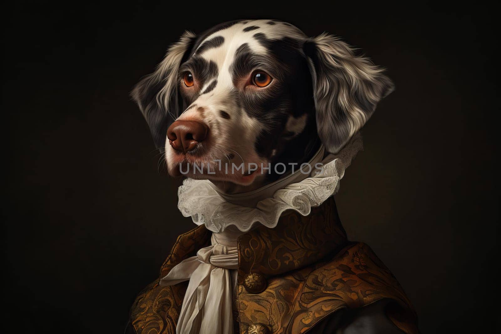 Unique Clever dog animal. Education funny. Generate Ai