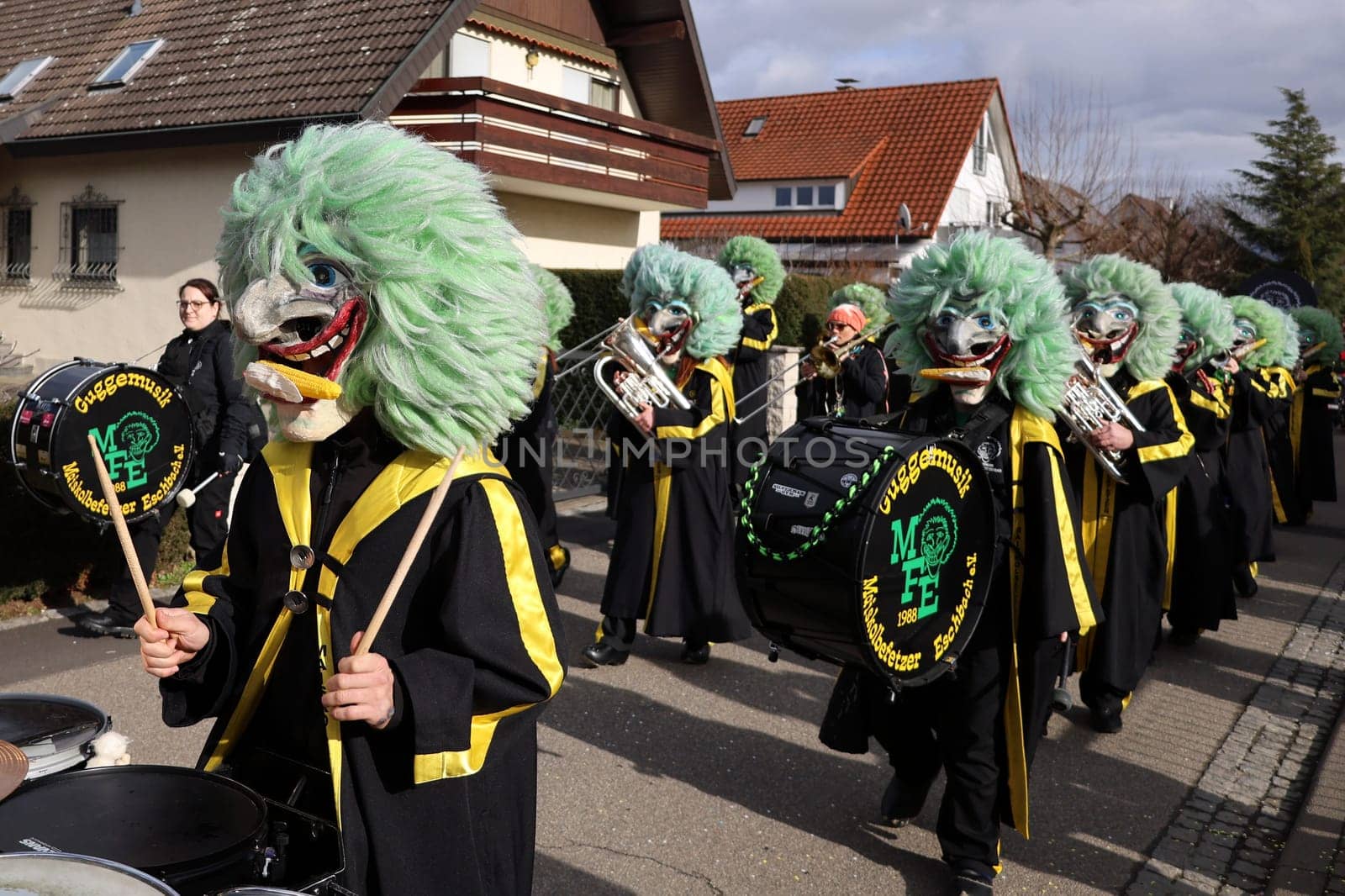Theme picture - Carnival Carnival  The fools are on the loose at the Alemannic-Swabian Carnival. Like here in Hartheim am Rhein,the jesters parade through the streets,here the Guggemusik Maiskolbefetzer Eschbach
