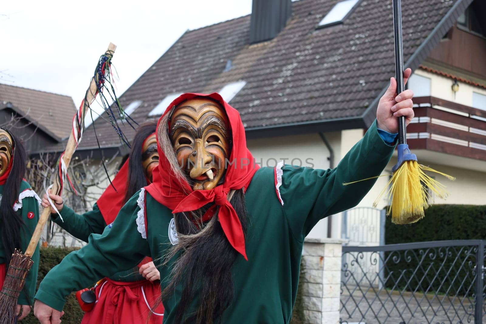 Theme picture - Carnival Carnival  The fools are on the loose at the Alemannic-Swabian Carnival. Like here in Hartheim am Rhein,the jesters parade through the streets,here the Hardemer Bäseridder Hartheim