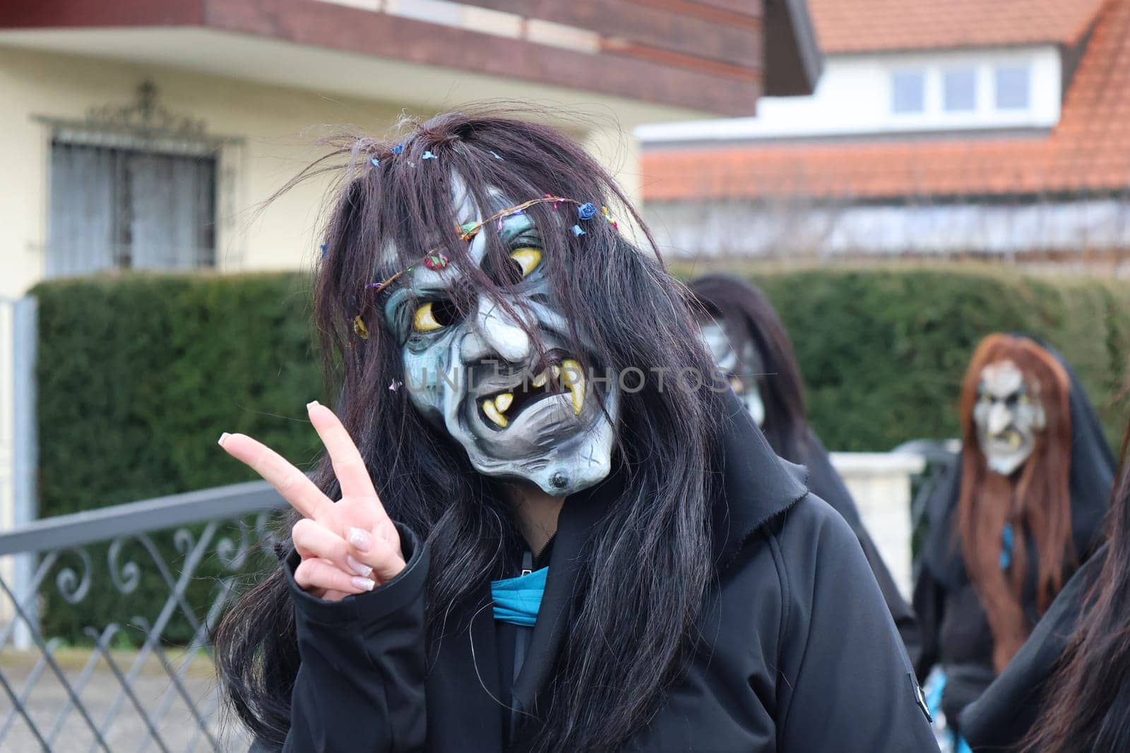 Theme picture - Carnival Carnival  The fools are on the loose at the Alemannic-Swabian Carnival. Like here in Hartheim am Rhein,the jesters parade through the streets,here the Wii'Stetter witch from Bremgarten
