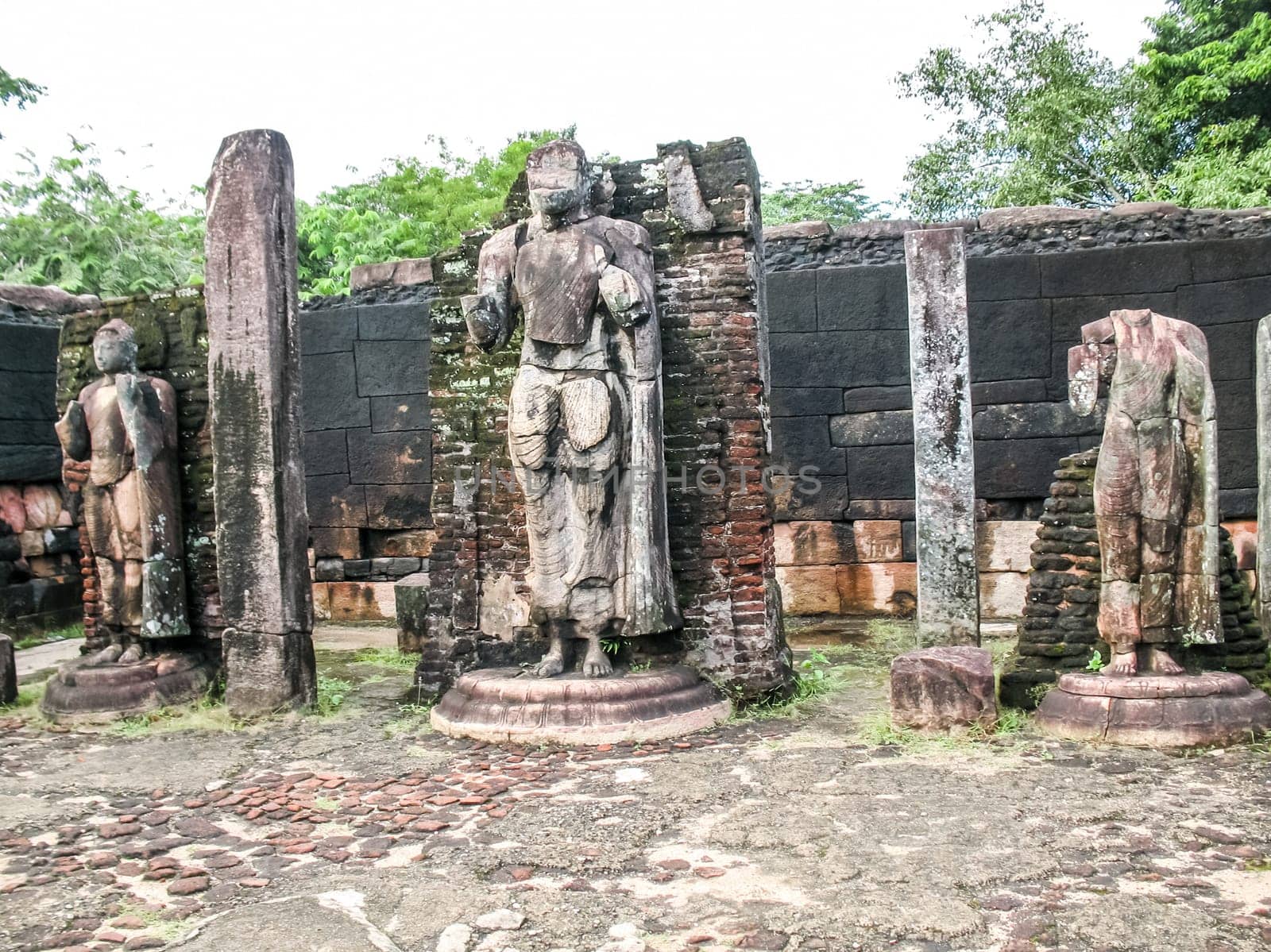 Polonnaruwa, Sri Lanka. The ruins of an ancient temple, traces of an ancient highly developed civilization.