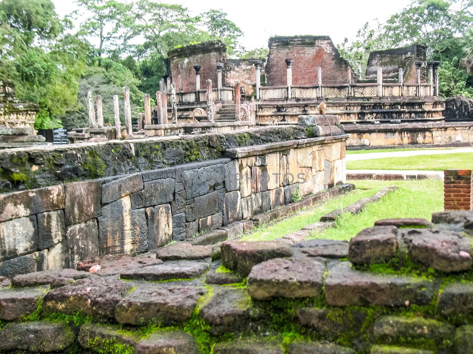 Polonnaruwa, Sri Lanka. The ruins of an ancient temple, traces of an ancient highly developed civilization.