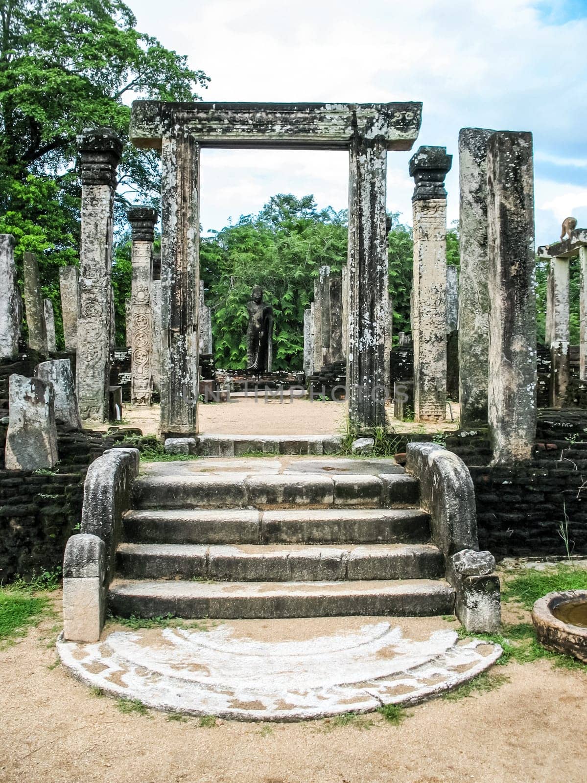 Polonnaruwa, Sri Lanka. The ruins of an ancient temple, traces of an ancient highly developed civilization.