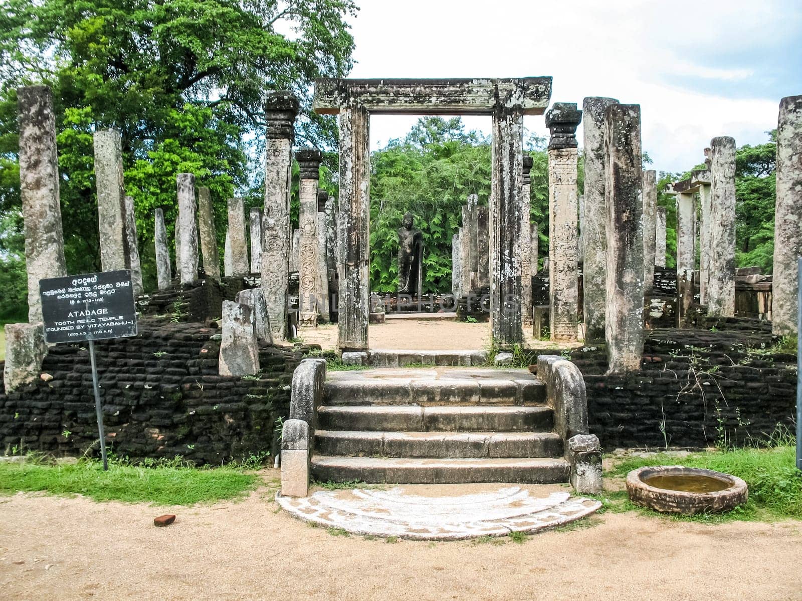 Polonnaruwa, Sri Lanka - May 23, 2017: Polonnaruwa, Sri Lanka. The ruins of an ancient temple, traces of an ancient highly developed civilization.