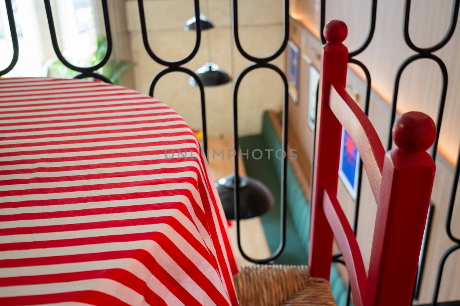 Retro romantic cafe and restaurant decoration, stock photo