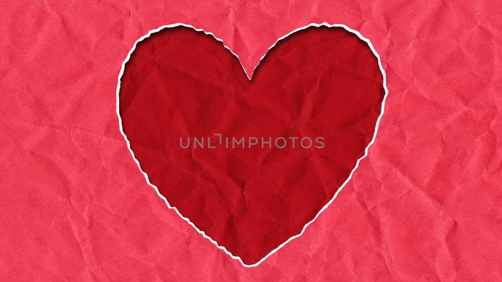 Scrap of paper in shape of heart