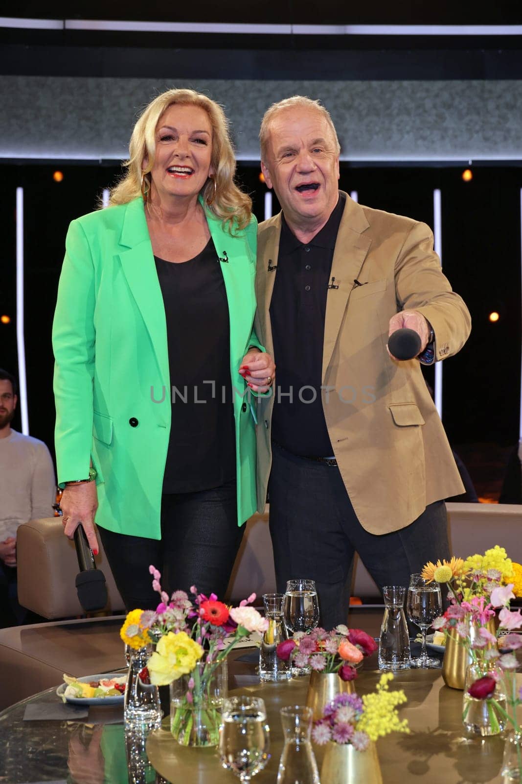 Bettina Tietjen,Hubertus Meyer-Burckhardt,NDR Talkshow from Studio Lokstedt,Hamburg,16.02.2024