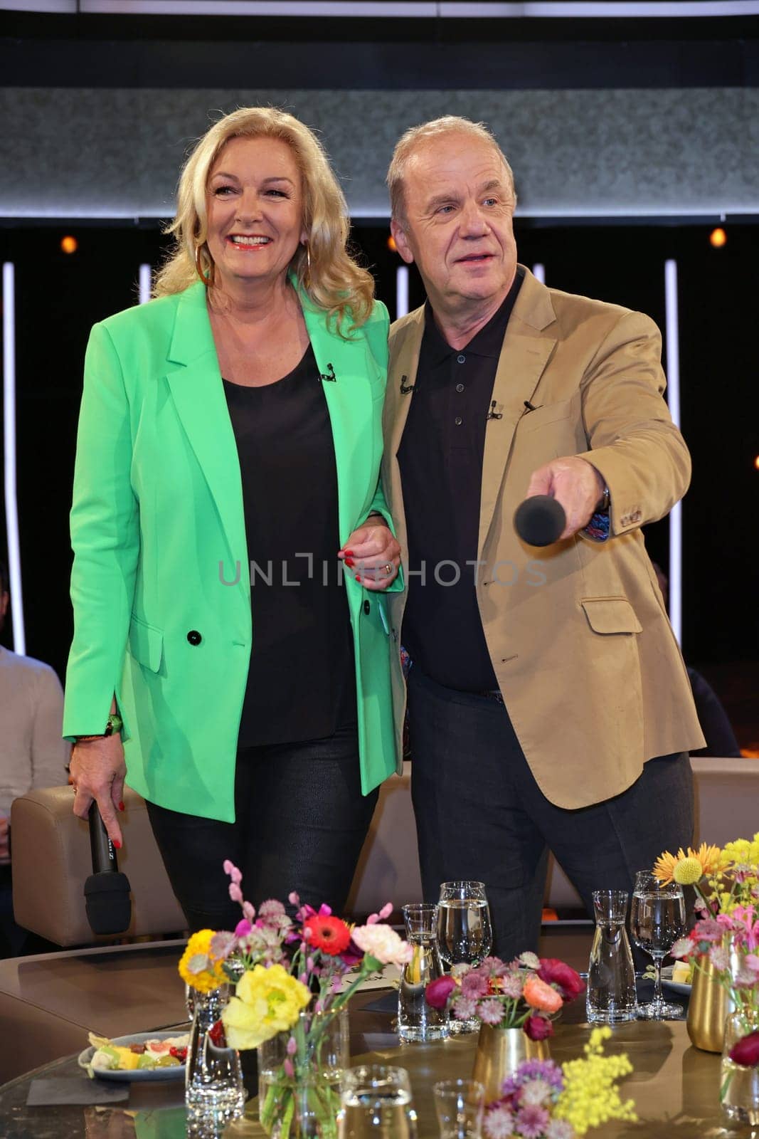 Bettina Tietjen,Hubertus Meyer-Burckhardt,NDR Talkshow from Studio Lokstedt,Hamburg,16.02.2024