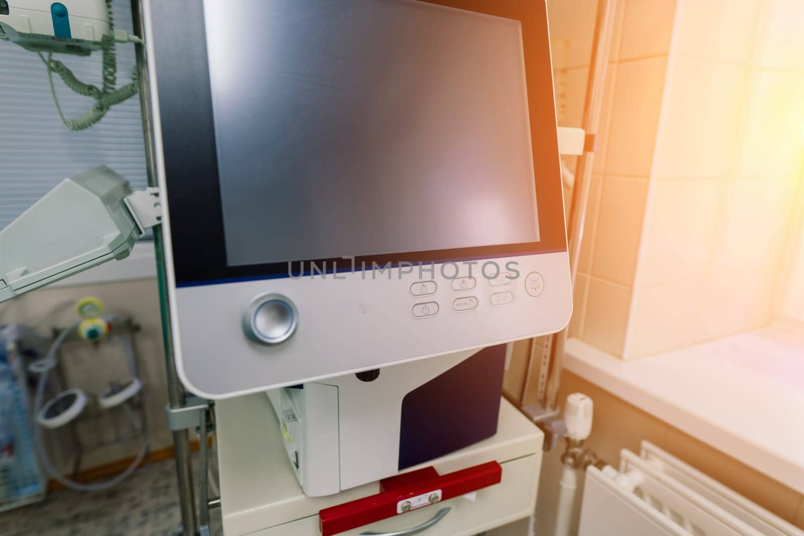 Interior of new operating room with equipment in a modern clinic