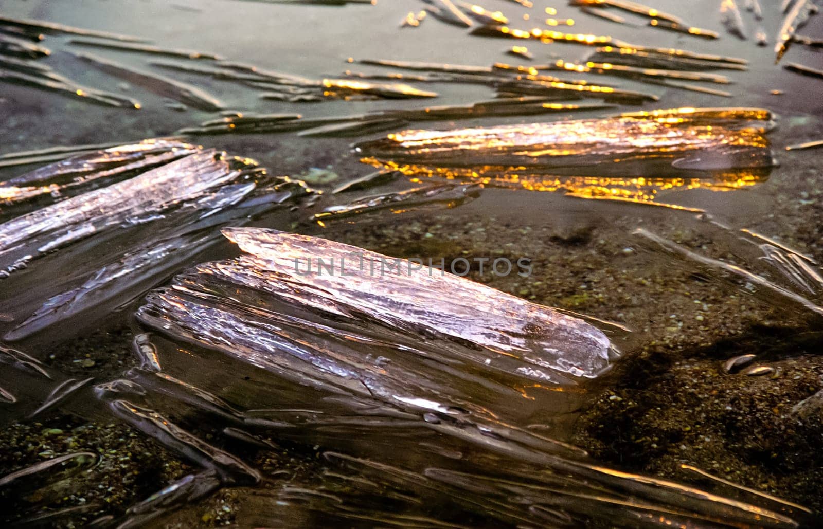 Winter on the Baikal, ice and snow on the lake. The beauty of the nature of Baikal in winter.