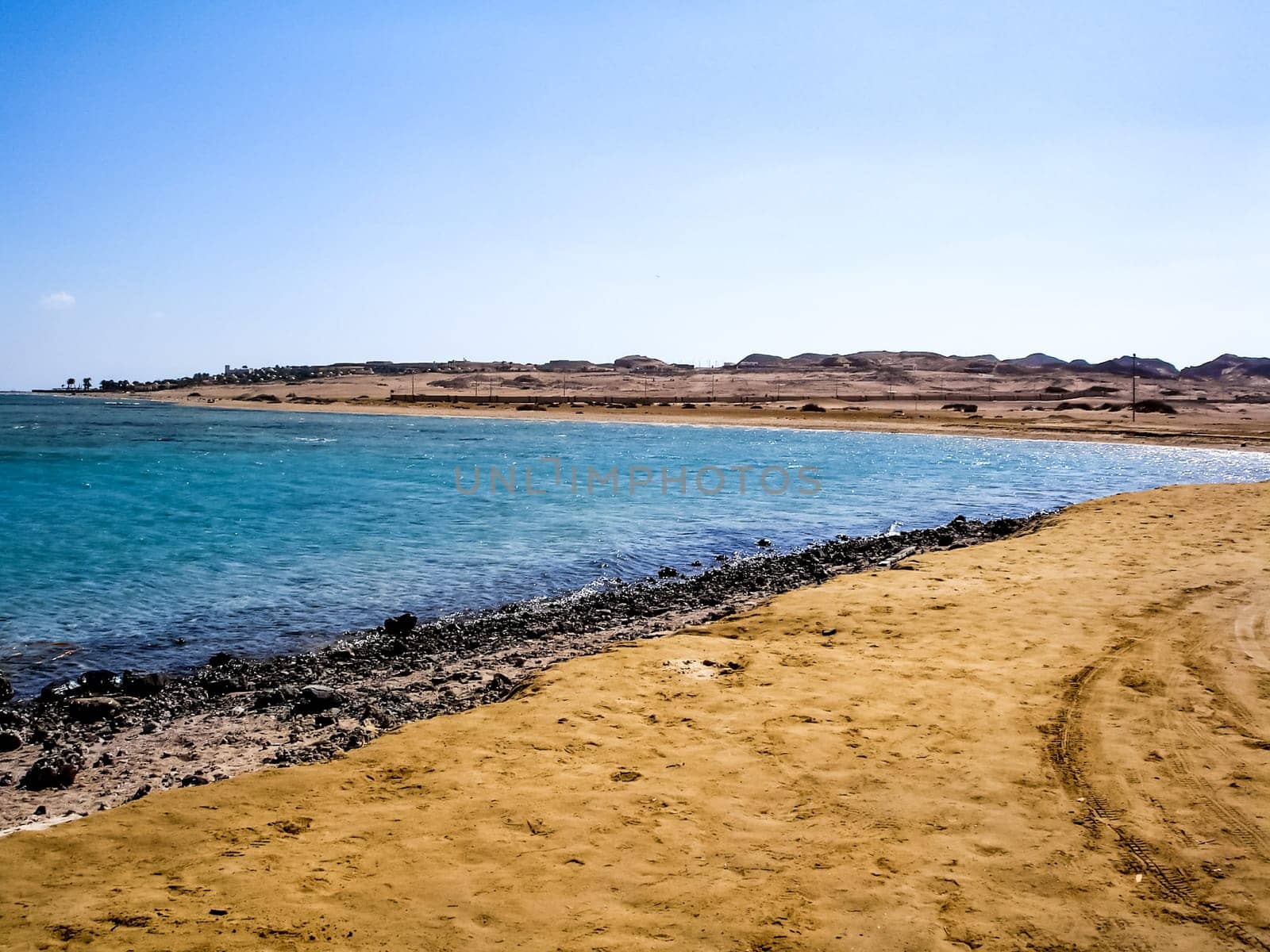 Egyptian beach, the coastline of beaches in Egypt, the resorts of Egypt.