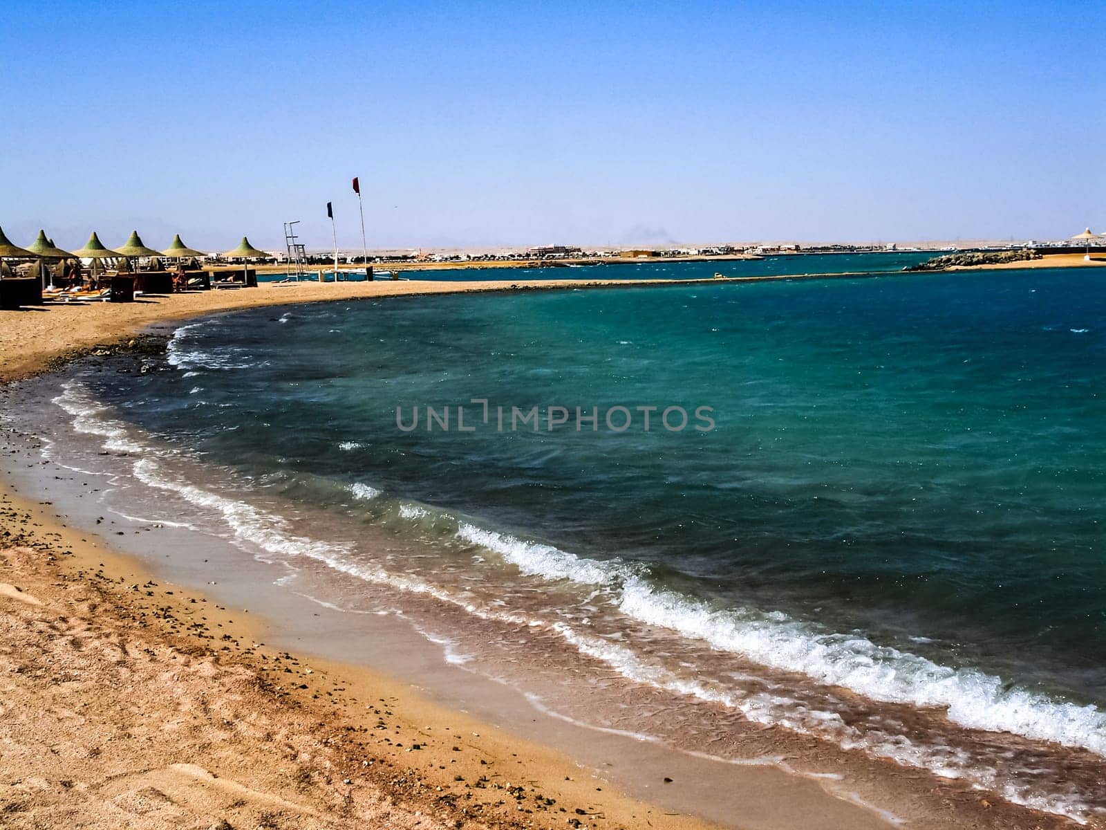 Egyptian beach, the coastline of beaches in Egypt, the resorts of Egypt.