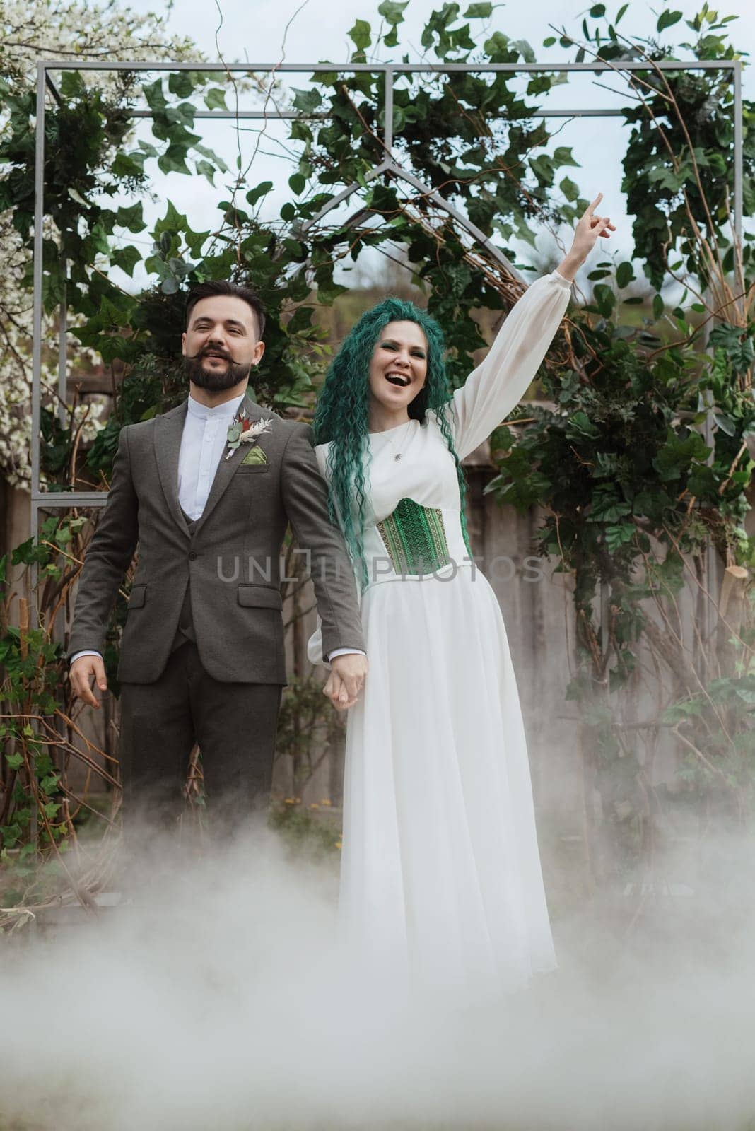the first wedding dance of the bride and groom in the glade of the country club