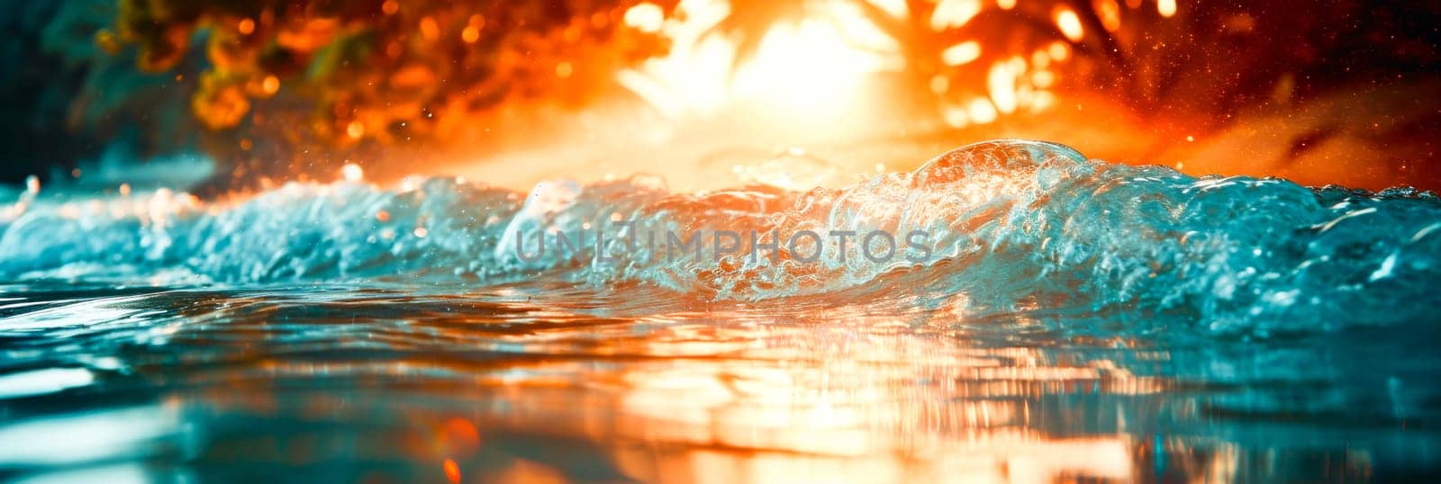 Sunset colors reflecting off gentle waves, imparting a serene aquatic scene.nature and landscape wallpapers