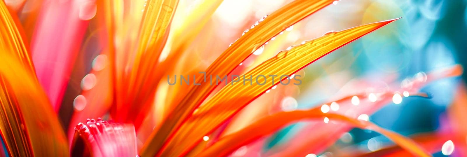 Orange petals with sparkling dew against a soft, bokeh background.nature-themed designs or wallpapers