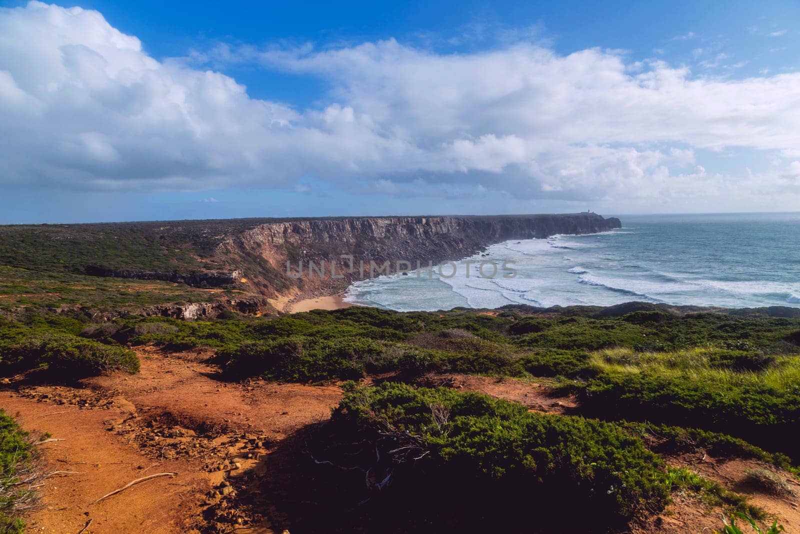 Cliffs in the Algarve West Coast, near Arrifana, Portugal