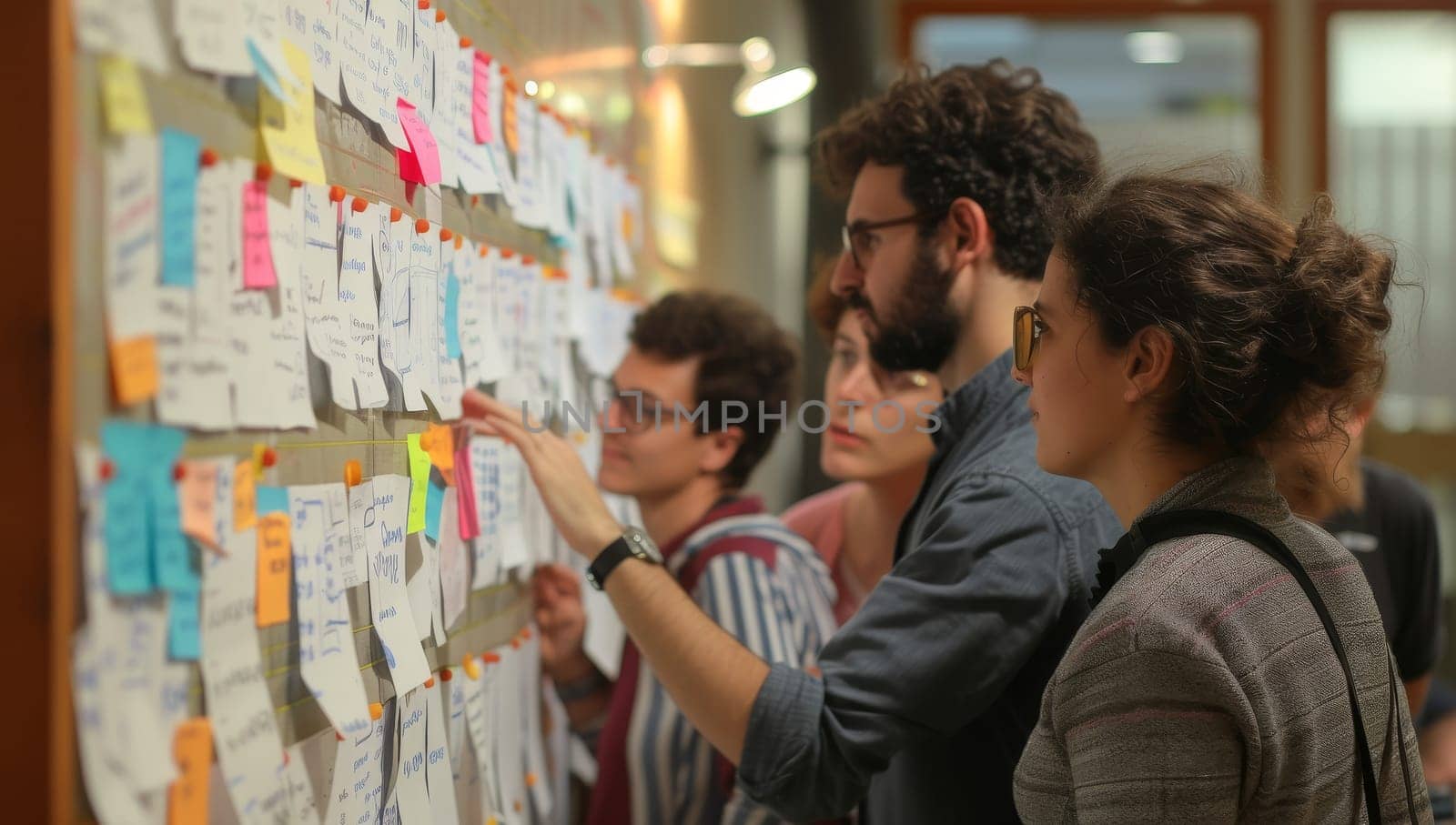 Group of business people discussing business plan in the office