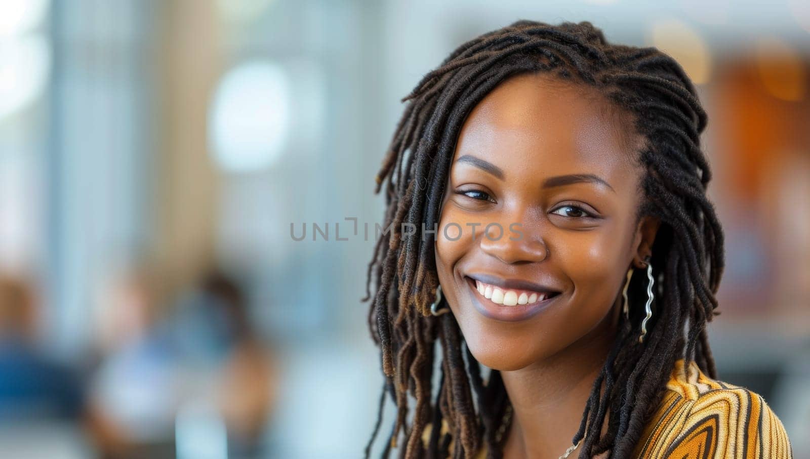 Portrait of a smiling african american businesswoman in office
