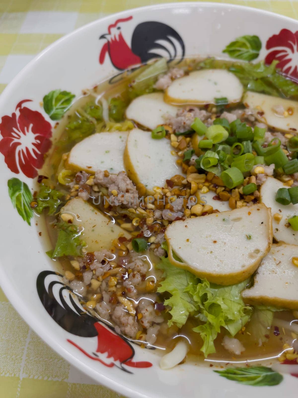 Thai spicy noodles is street food of Thailand, stock photo