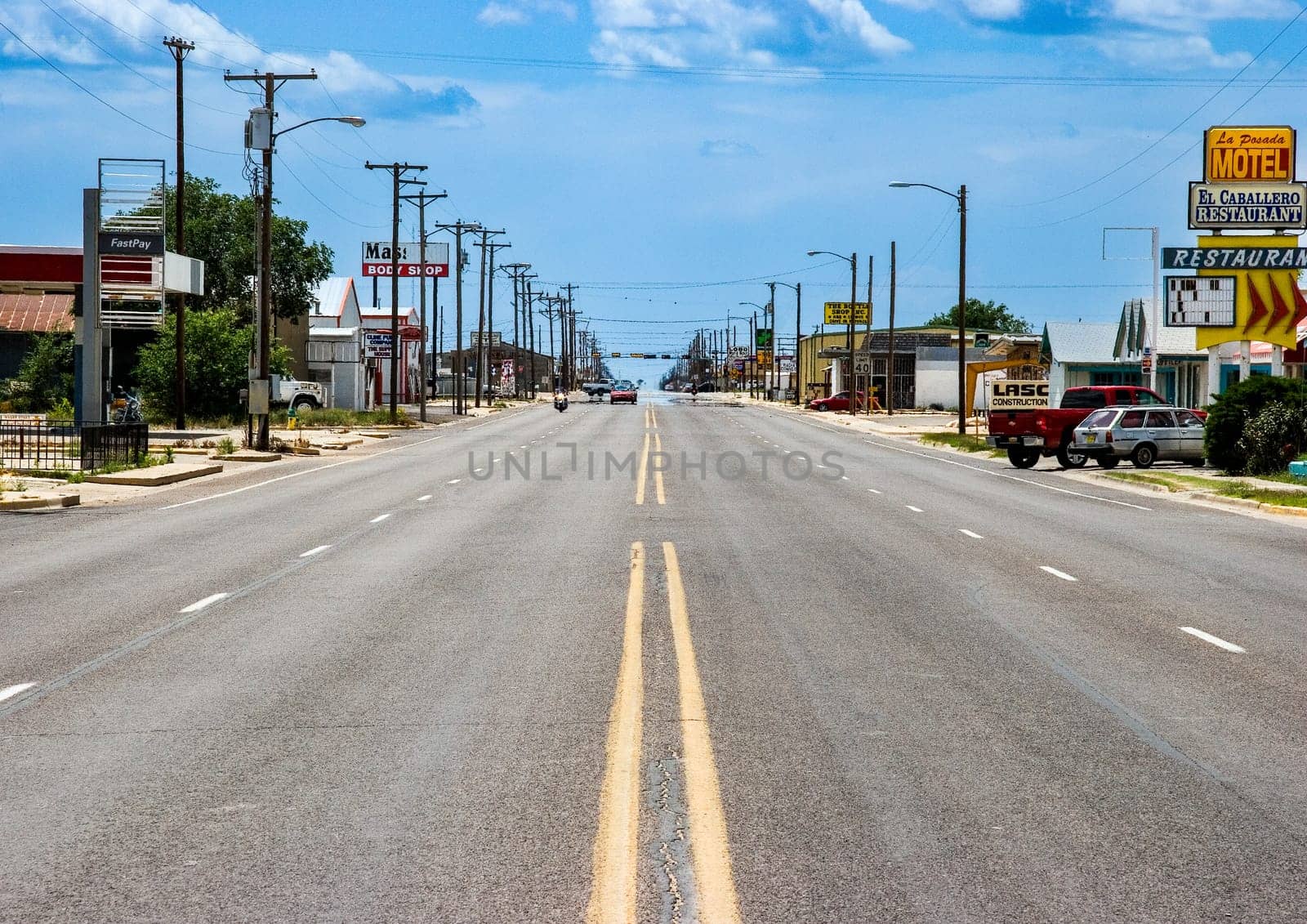 Orlando, USA - May 27, 2007: typical american village road in the countryside of Florida near Orlando.