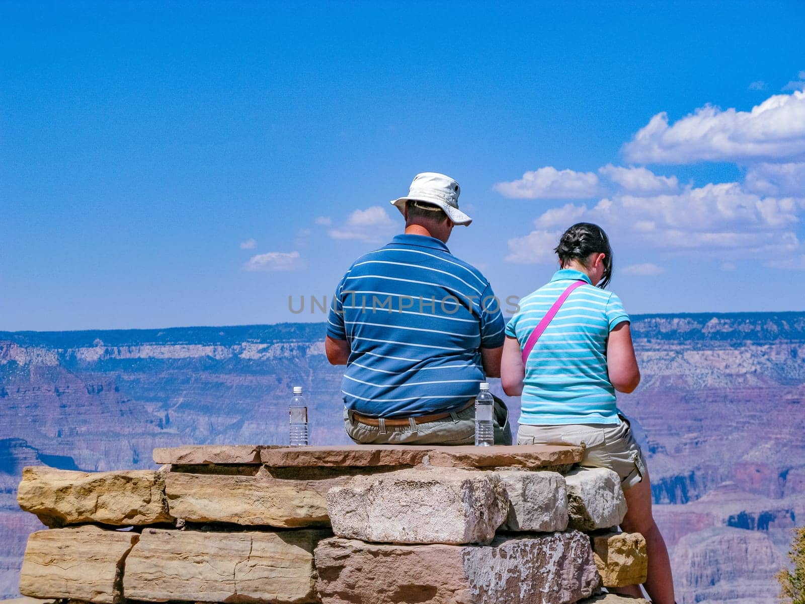 Grand Canyon, USA - July 9, 2008: people enjoy the view from Maricopa pont to the Grand Canyon.