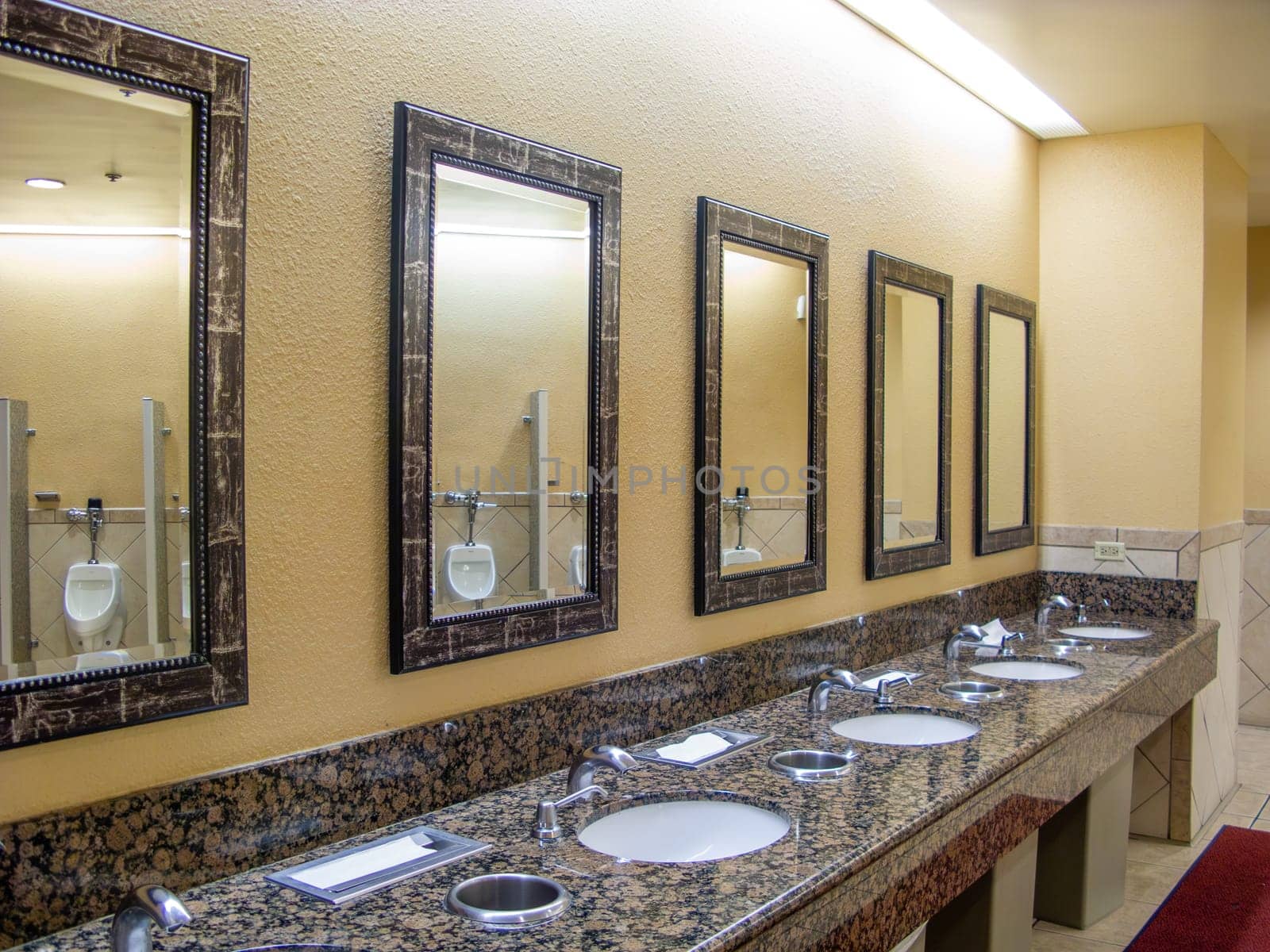 Las Vegas, USA - July 17, 2008: view of interior decoration in the bathroom in the casino Stratosphere in Las Vegas, USA.